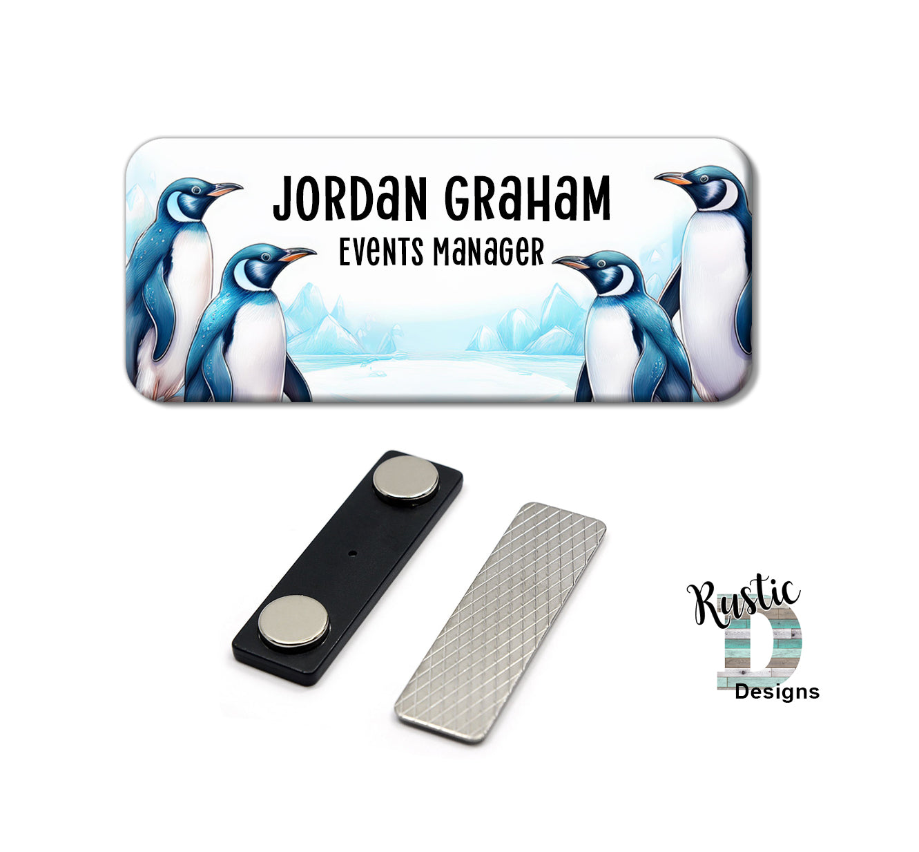 Penguins Magnetic Name Badge