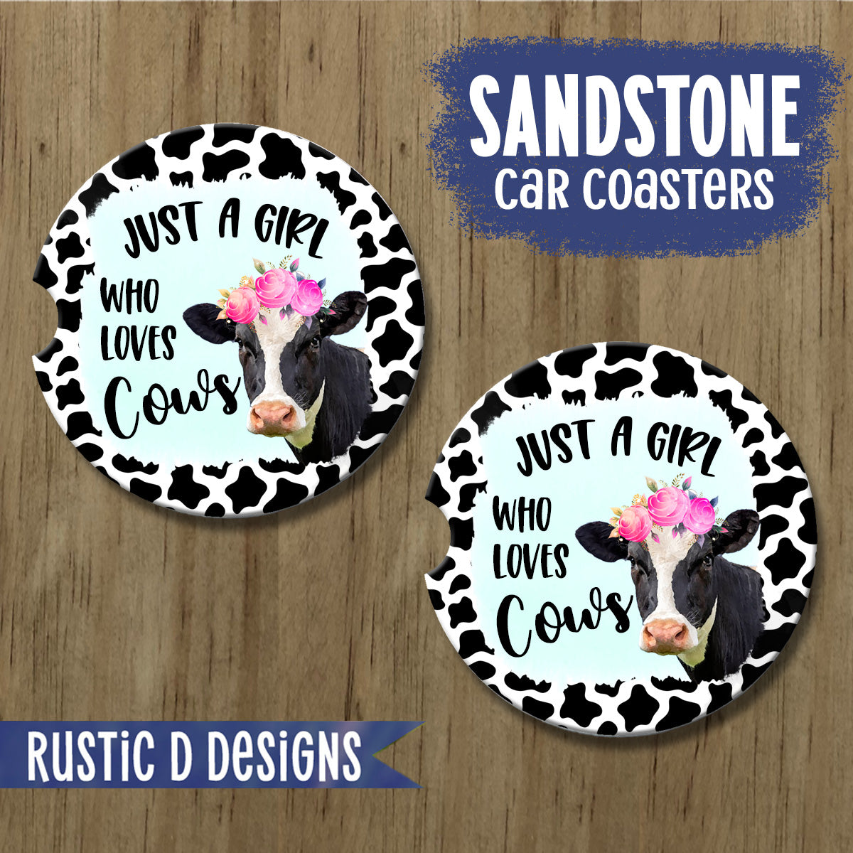 Just a Girl Who Loves Cows License Plate Auto Set