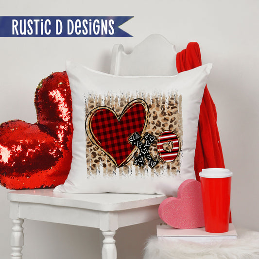 Leopard Valentine Pillow Cover