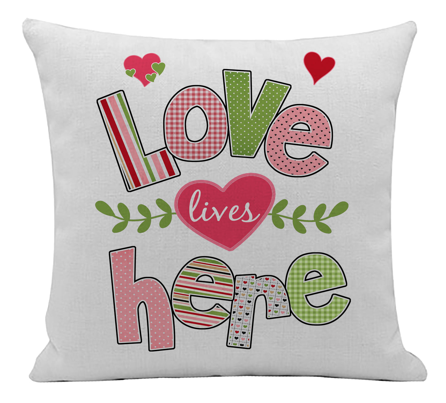 Love Lives Here Pillow Cover