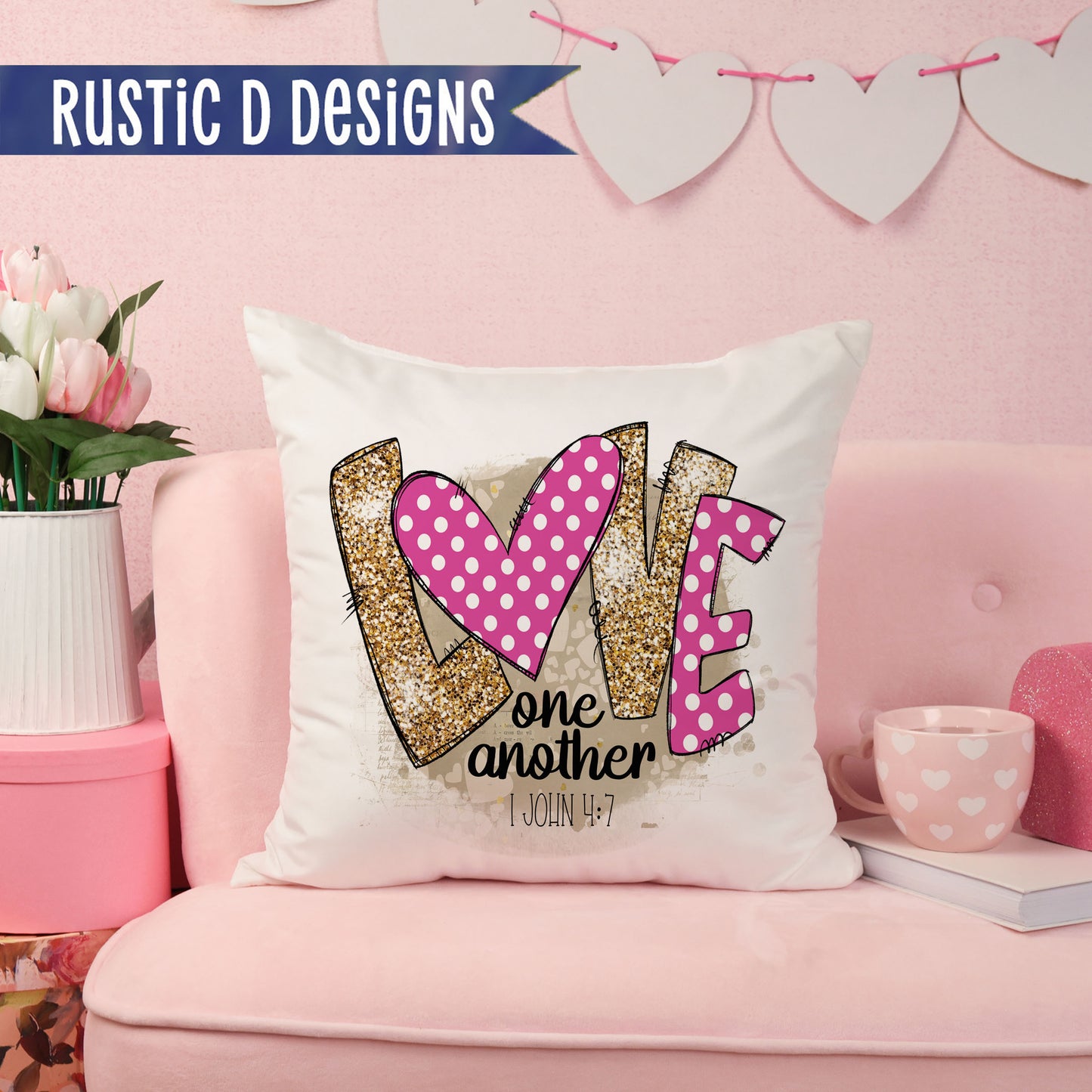 Love One Another Pillow Cover