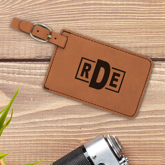 Modern Monogram Personalized Luggage Tag