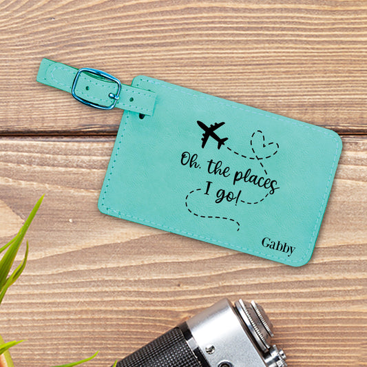 Places I Go Personalized Luggage Tag