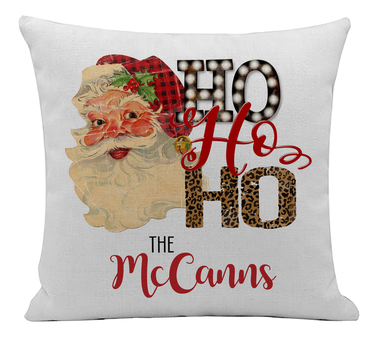 Santa Ho Ho Ho Personalized Pillow Cover