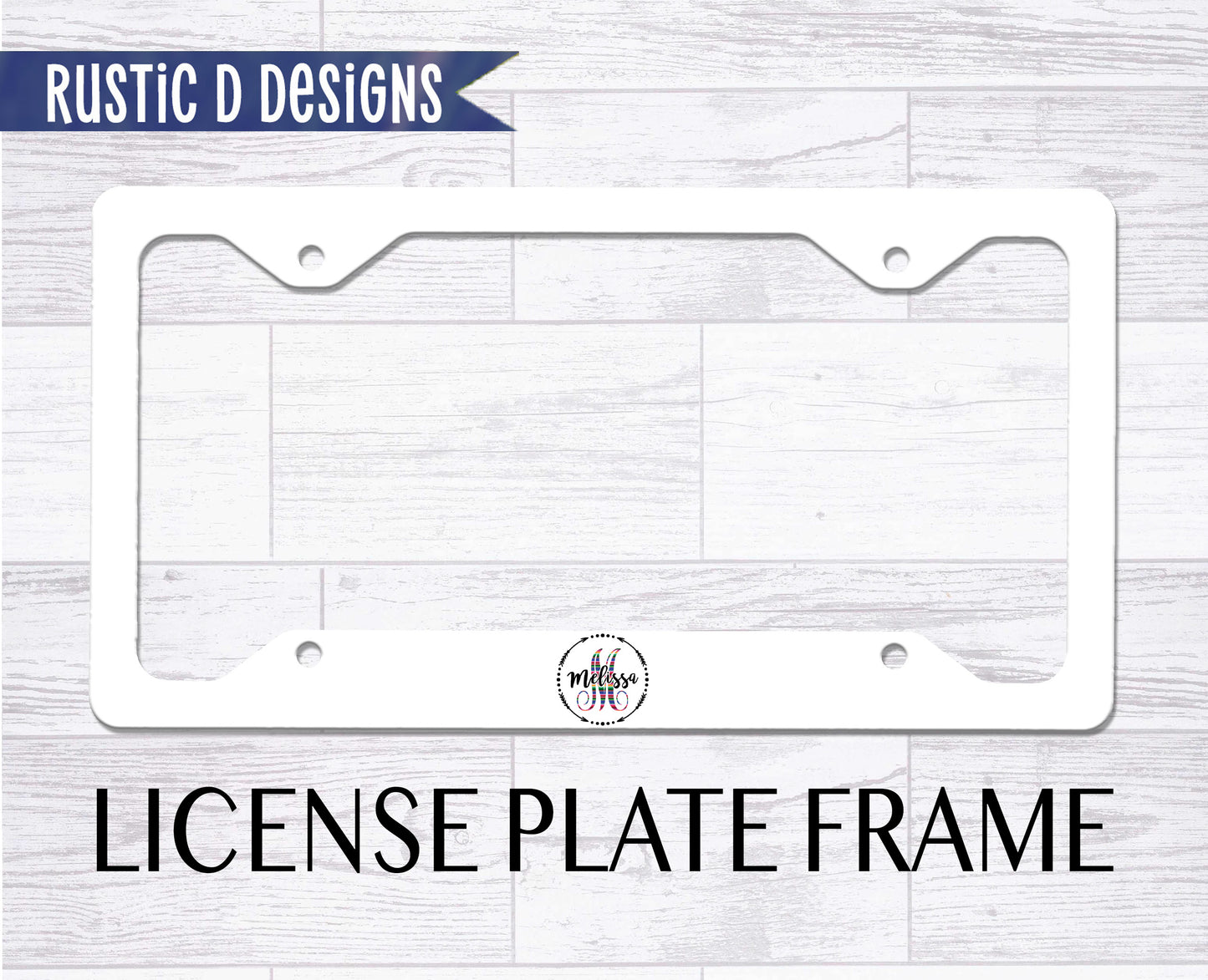 Serape Letter Arrow Personalized License Plate Auto Set