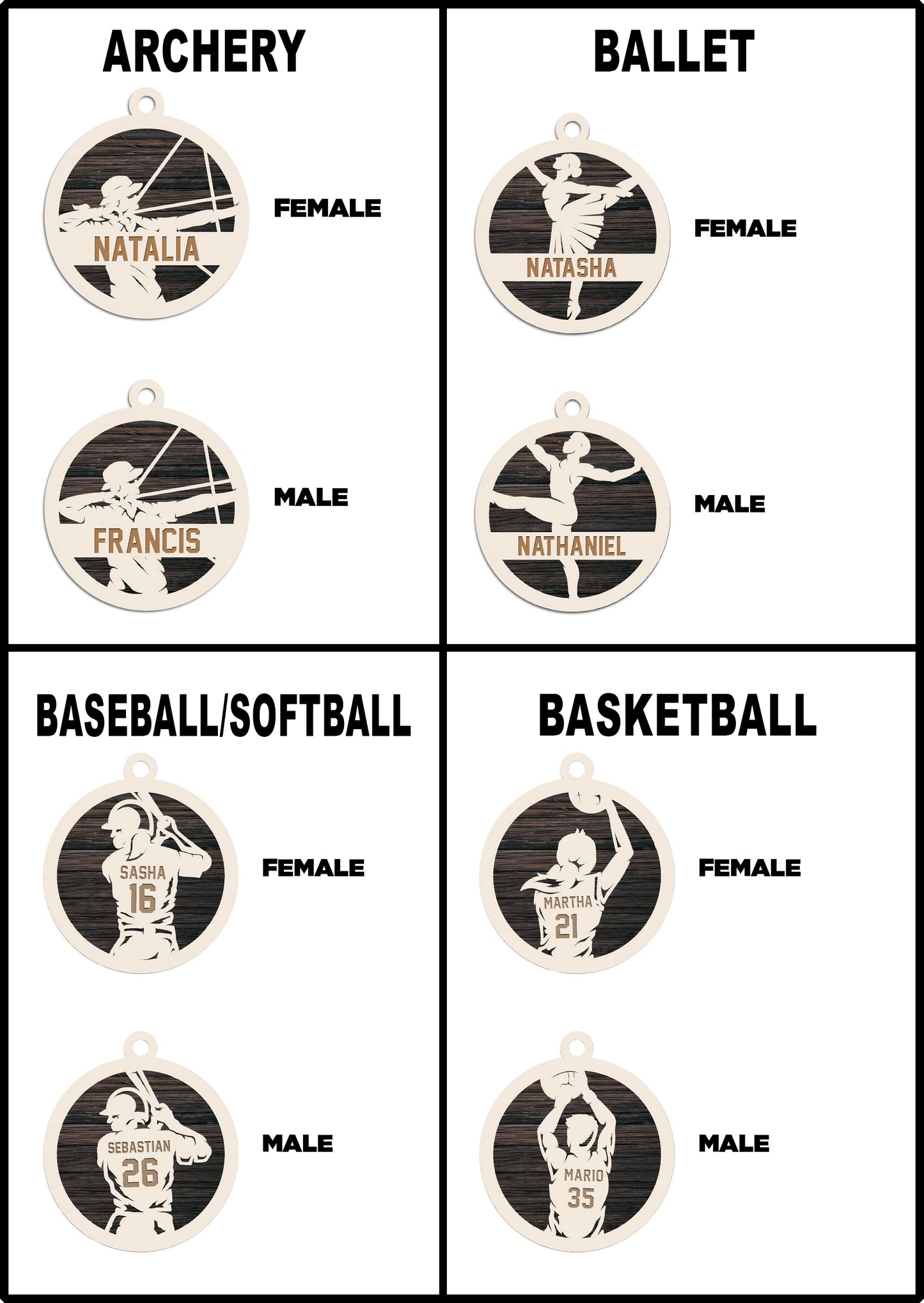 Personalized Sports Ornament