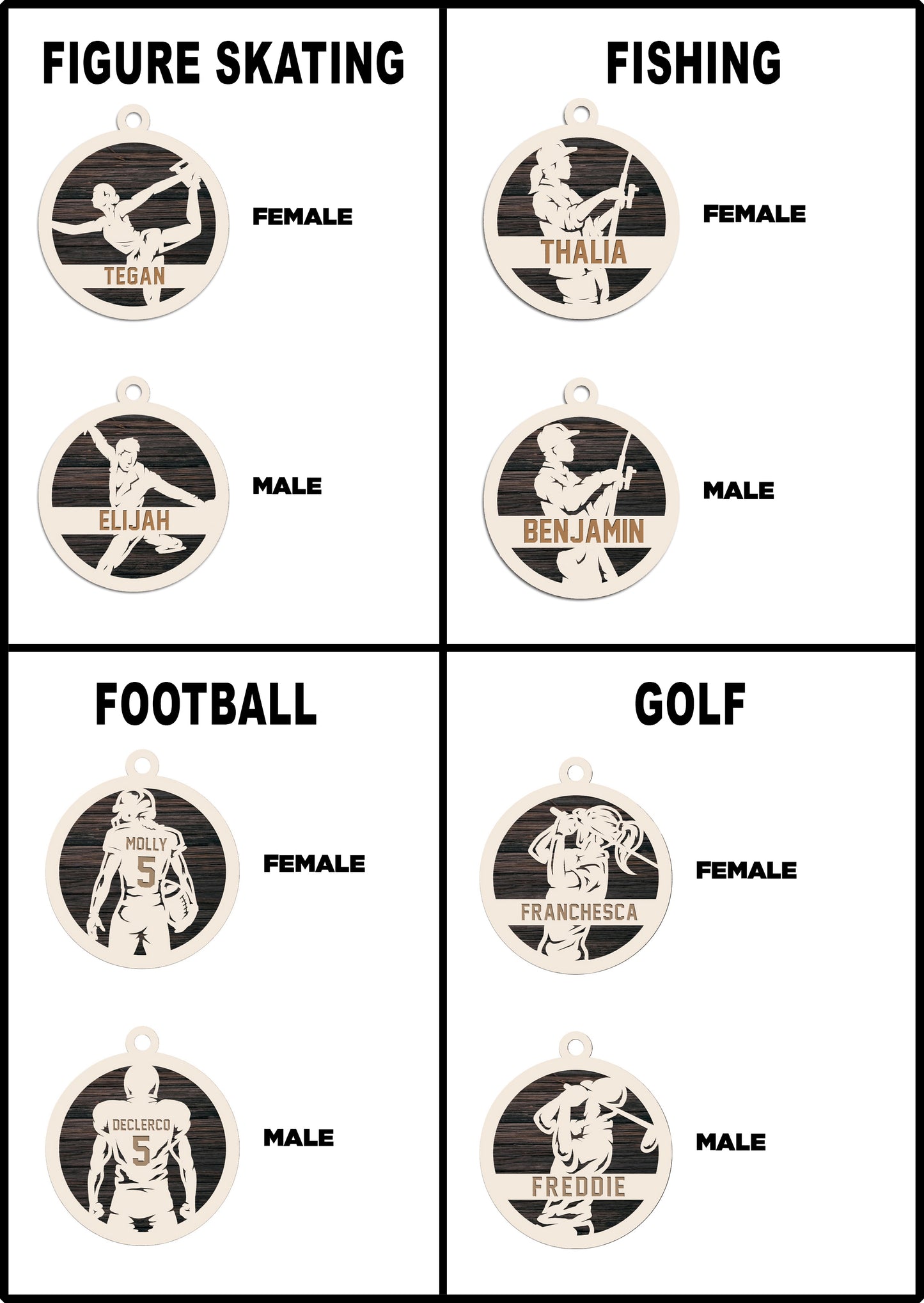 Personalized Sports Ornament