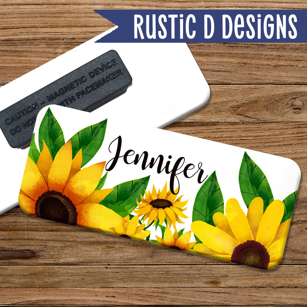 Sunflower Magnetic Name Badge