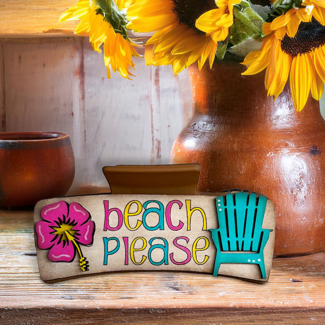 Beach Please Hair Clip