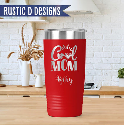 Cool Mom Engraved Personalized 20oz Stainless Steel Tumbler