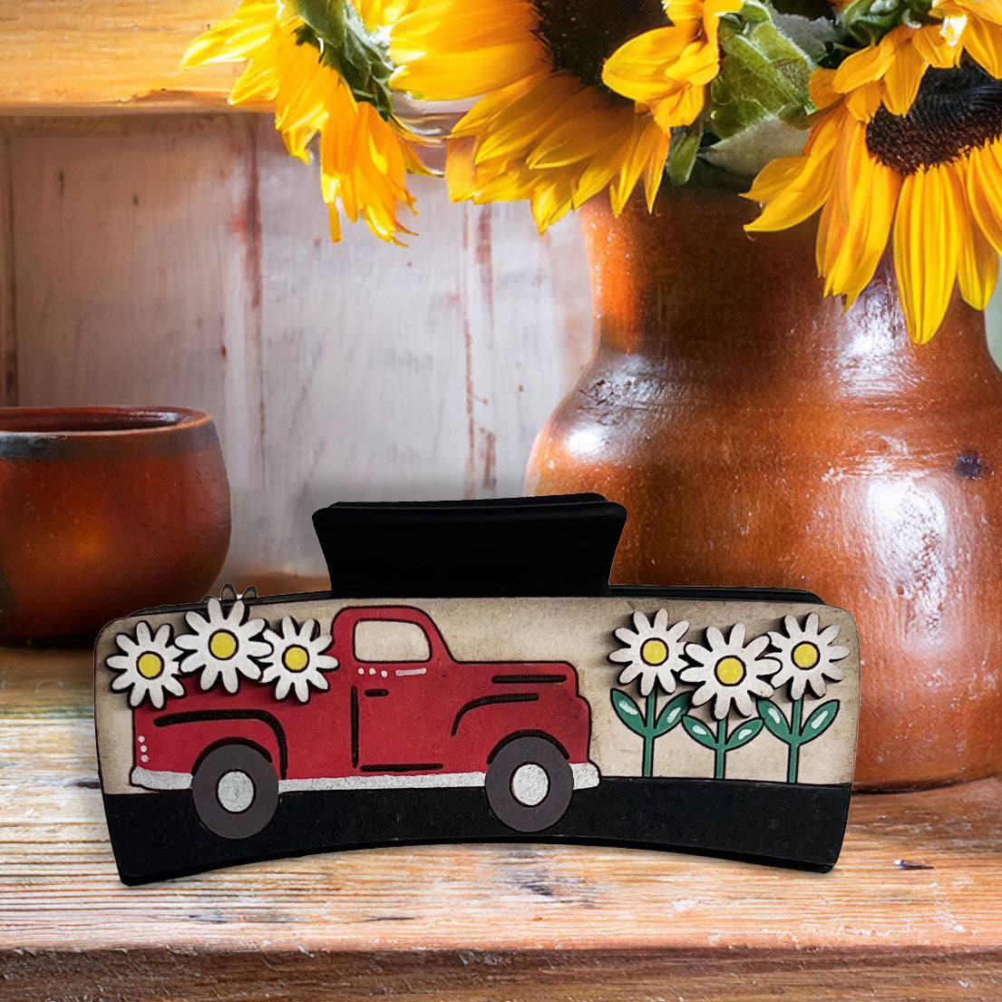 Daisy Truck Hair Clip