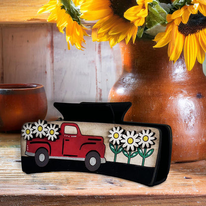 Daisy Truck Hair Clip