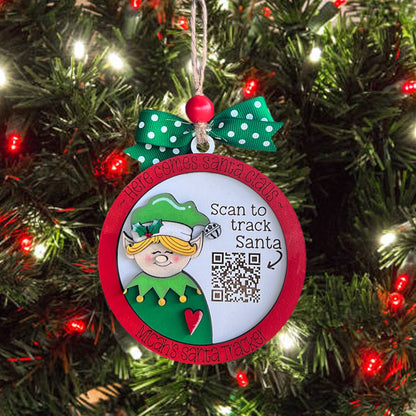 Personalized Santa Tracker Christmas Ornament