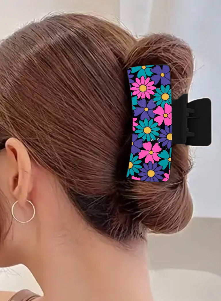 Neon Flowers Hair Clip