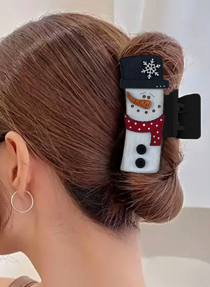 Snowman Hair Clip