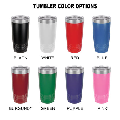 Stars & Stripes Initial Engraved Personalized 20oz Stainless Steel Tumbler
