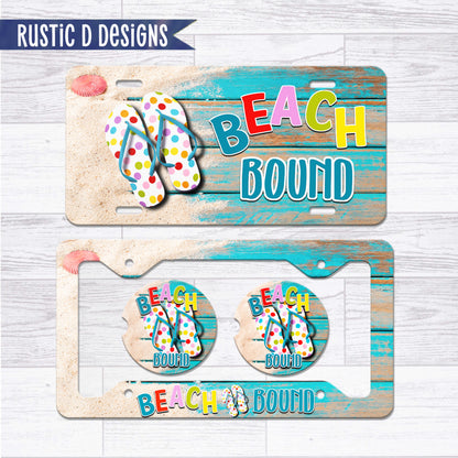 Beach Bound License Plate Auto Set