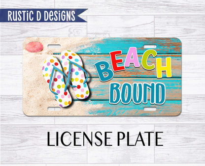 Beach Bound License Plate Auto Set