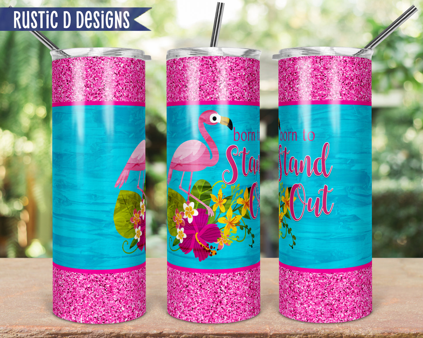 Born to Stand Out Flamingo 20oz Stainless Steel Skinny Tumbler