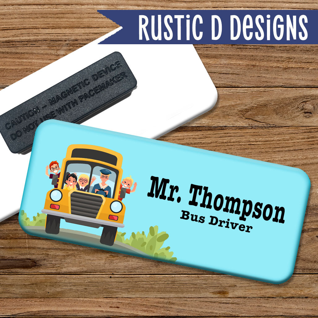 Bus Driver Magnetic Name Badge