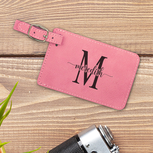 Calligraphy Monogram Personalized Luggage Tag