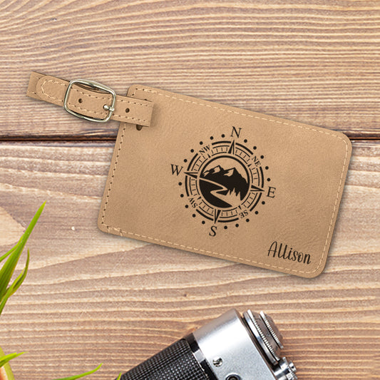 Compass Personalized Luggage Tag