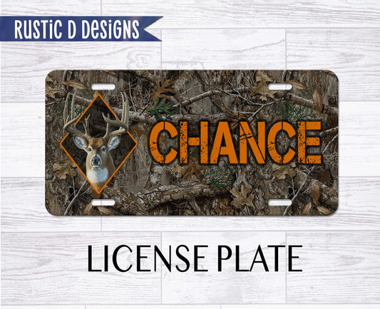 Deer Hunter Personalized License Plate Car Tag