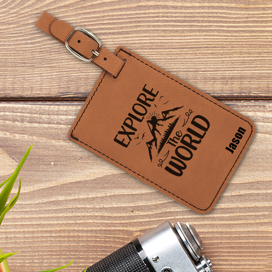 Explore the World Personalized Luggage Tag