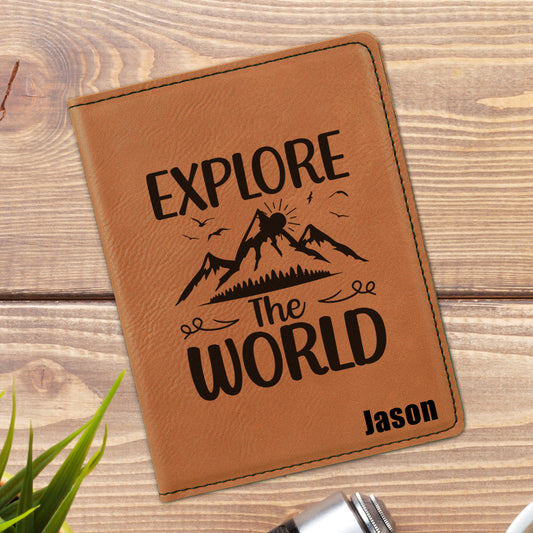 Explore the World Personalized Passport Holder
