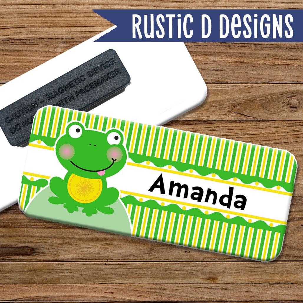 Frog Magnetic Name Badge