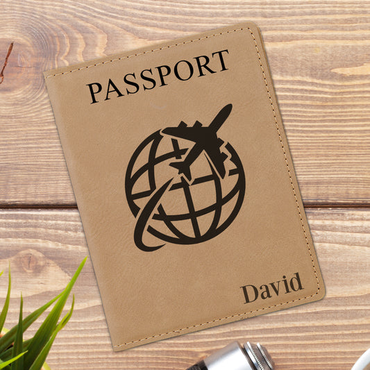 Globe Logo Personalized Passport Holder
