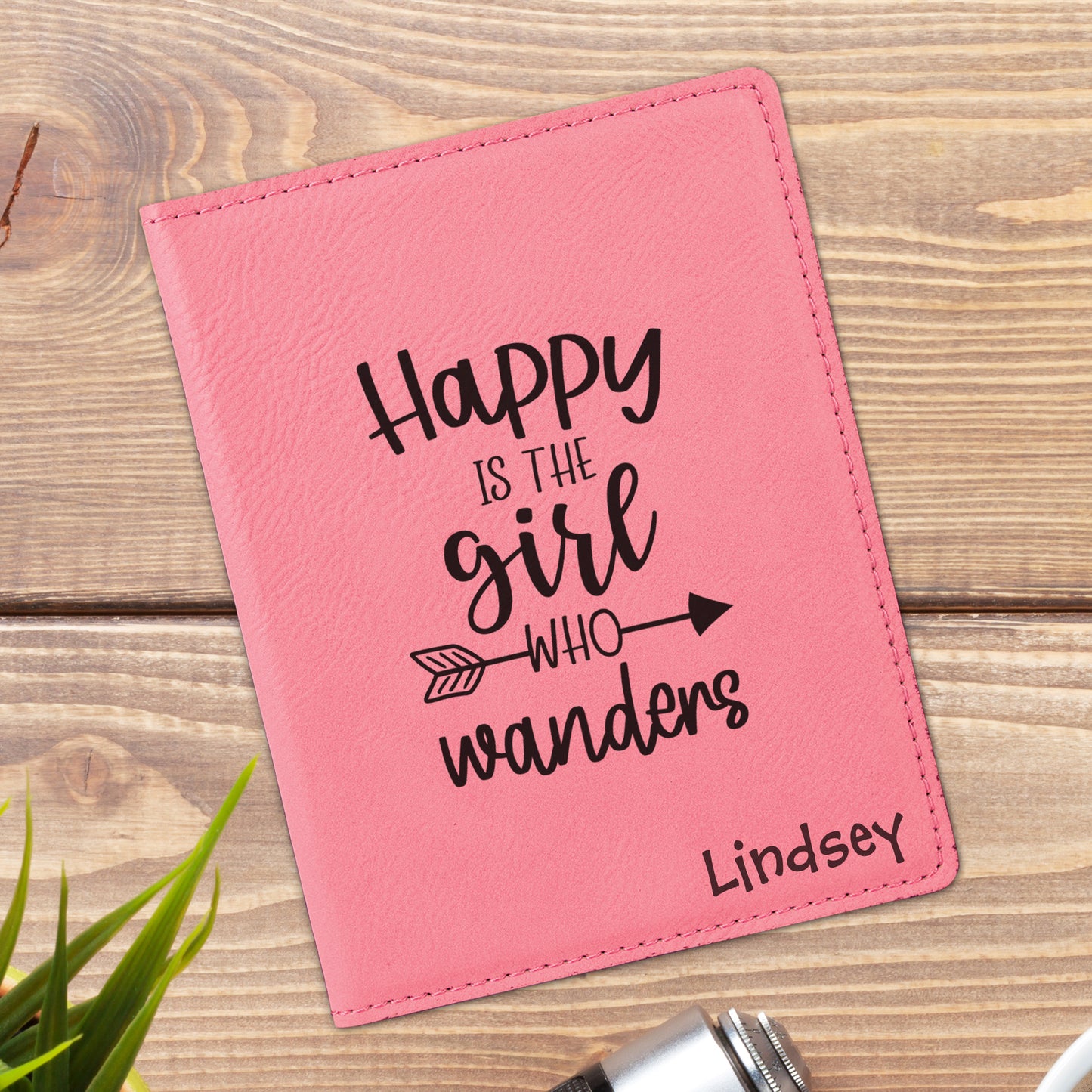 Happy Girl Personalized Passport Holder