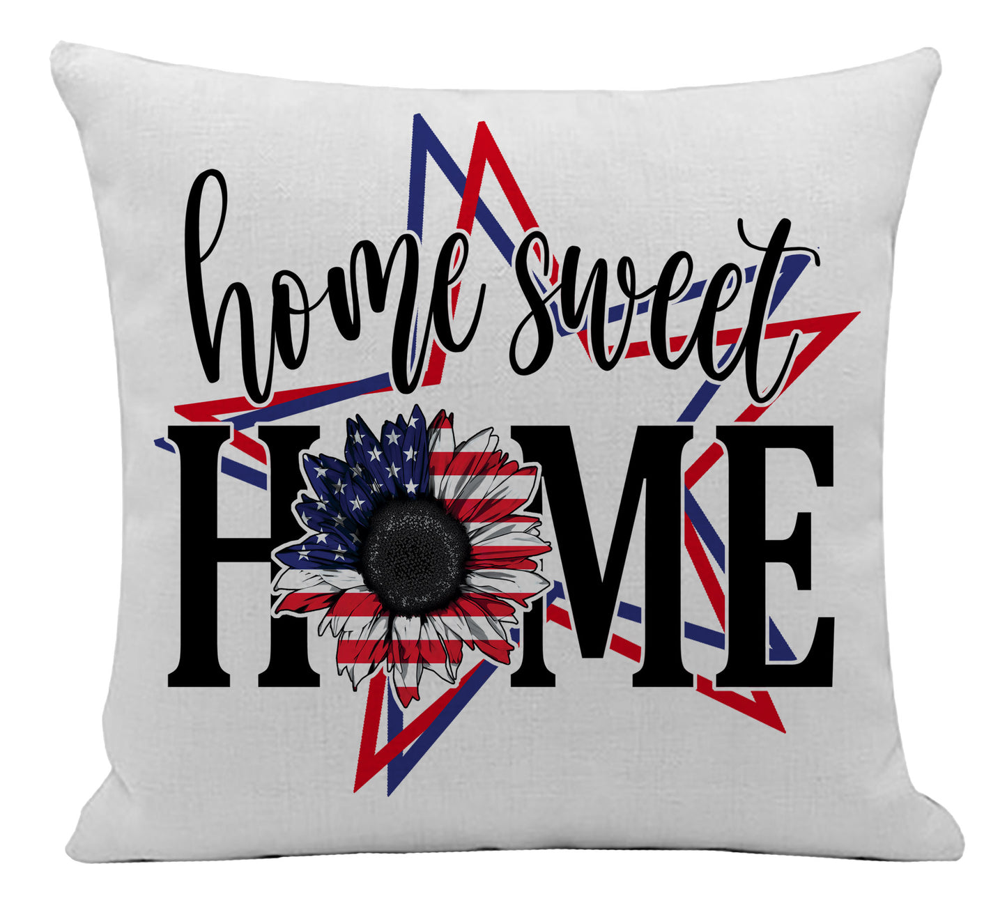 Home Sweet Home Patriotic Pillow Cover