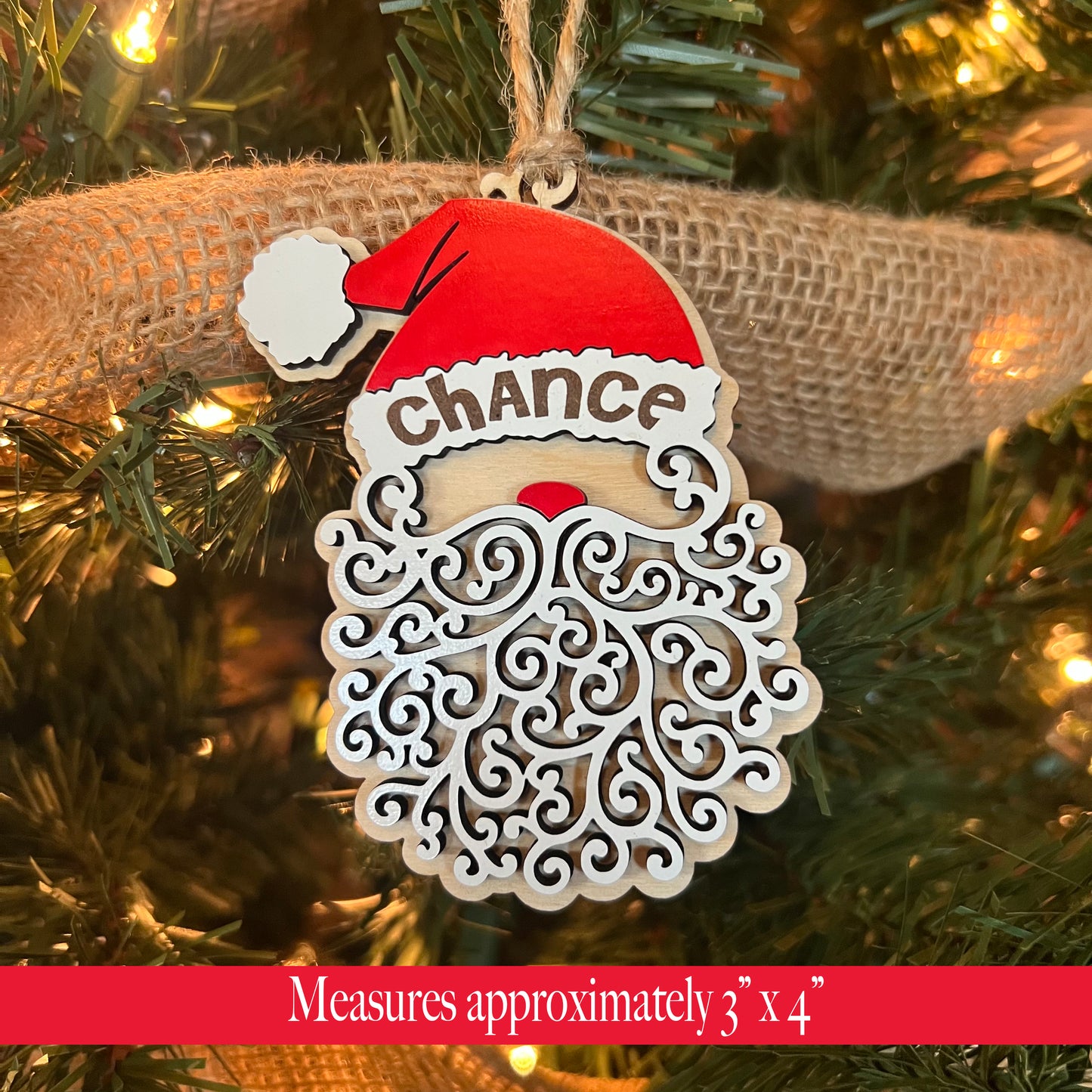 Personalized Santa Claus Christmas Ornament