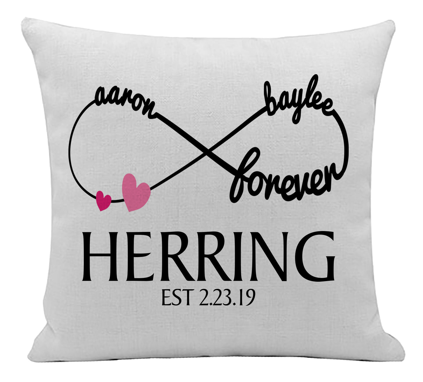 Infinity Forever Wedding Pillow Cover