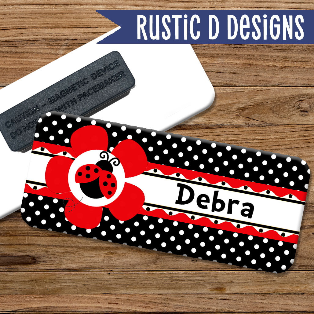 Ladybug Magnetic Name Badge