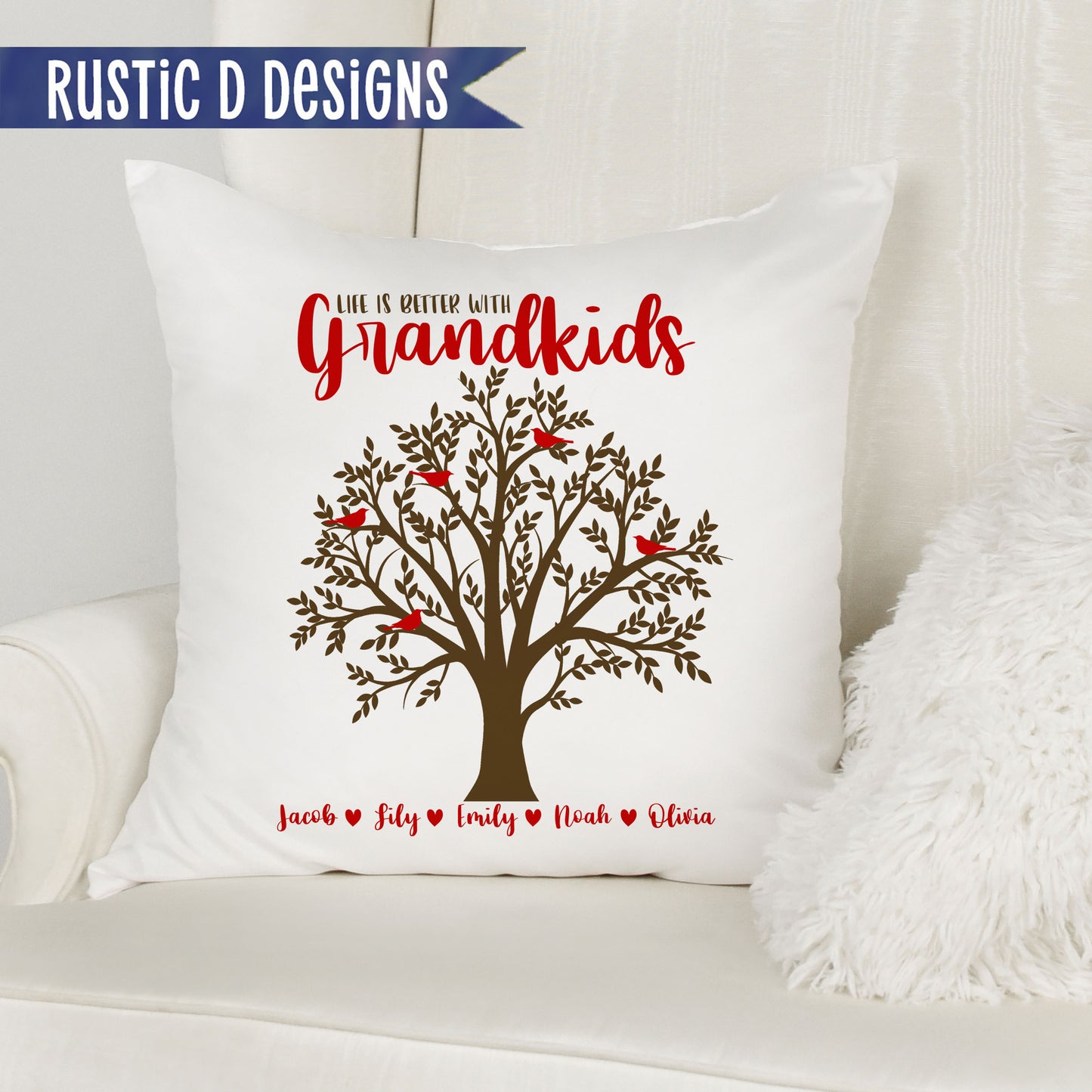 Life is Better with Grandkids Pillow Cover