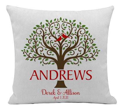 Love Birds Wedding Pillow Cover