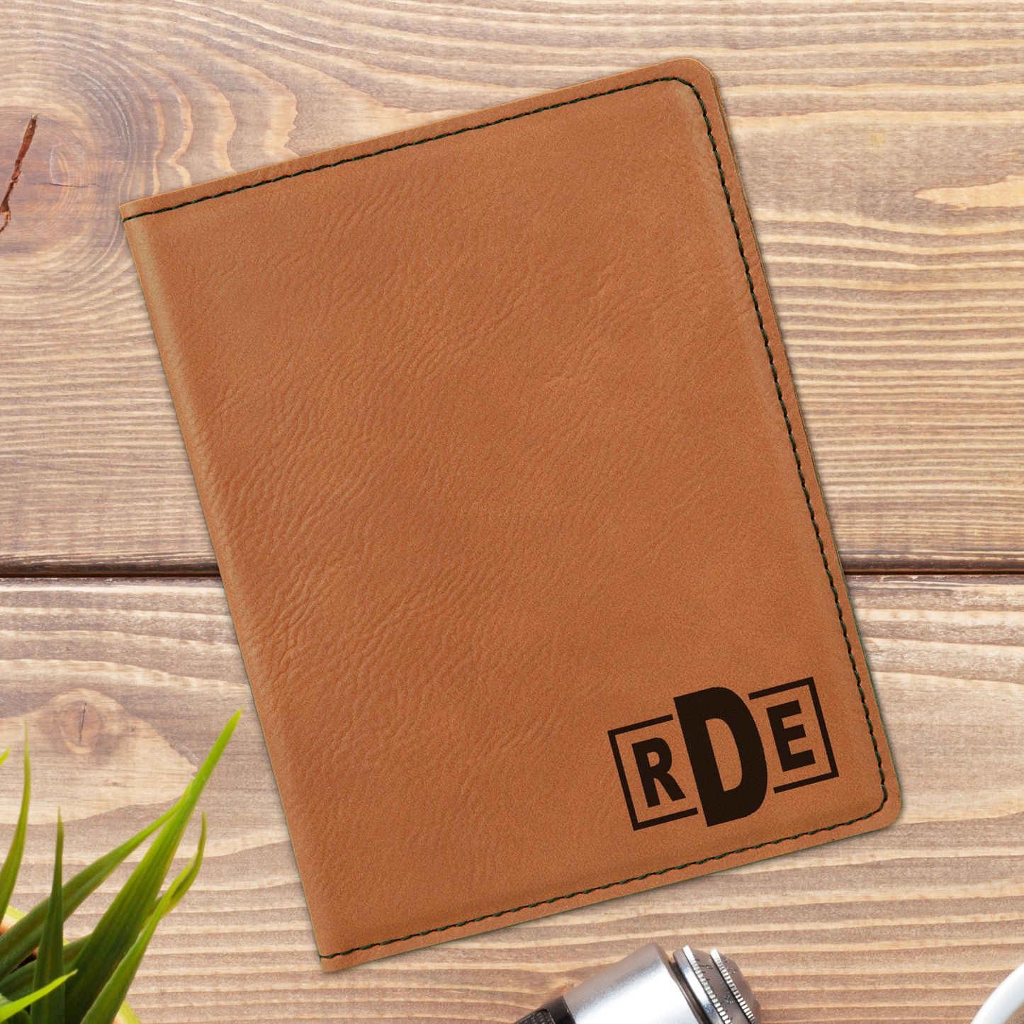 Modern Monogram Personalized Passport Holder