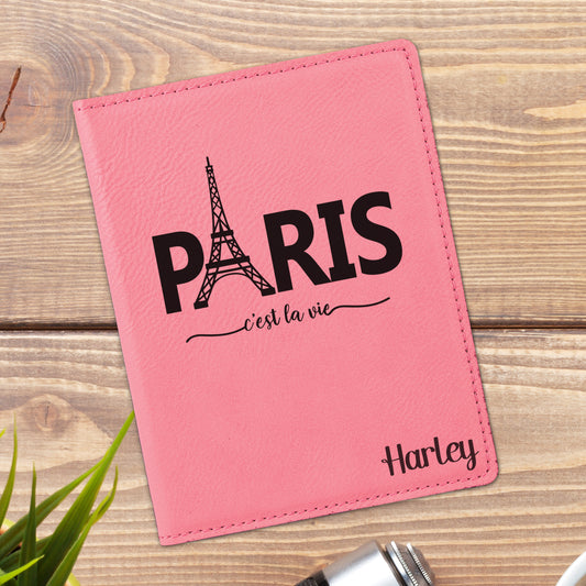 Paris Personalized Passport Holder