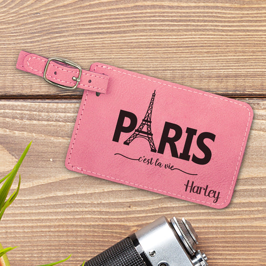 Paris Personalized Luggage Tag