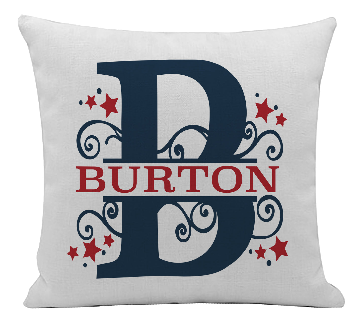 Patriotic Monogram Personalized Pillow Cover