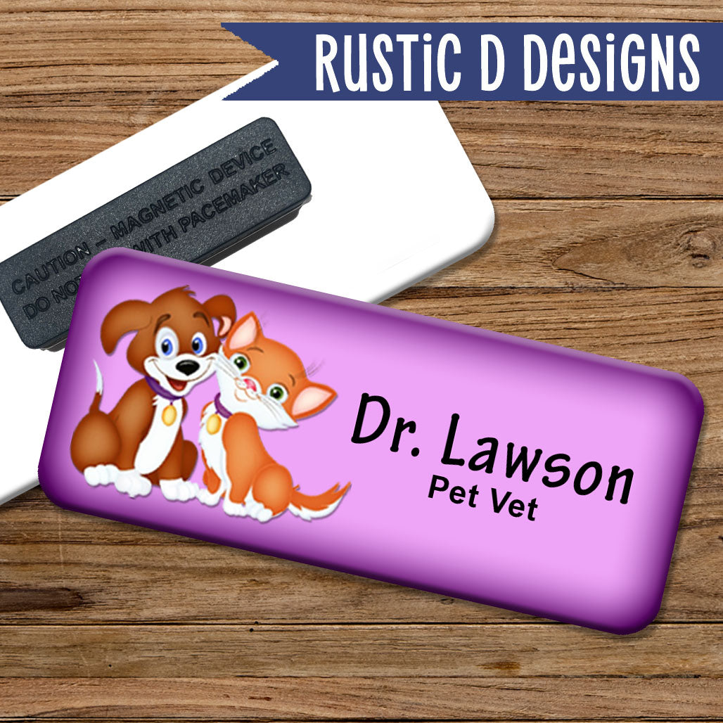 Pet Vet Magnetic Name Badge