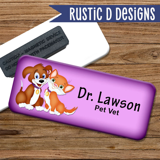 Pet Vet Magnetic Name Badge