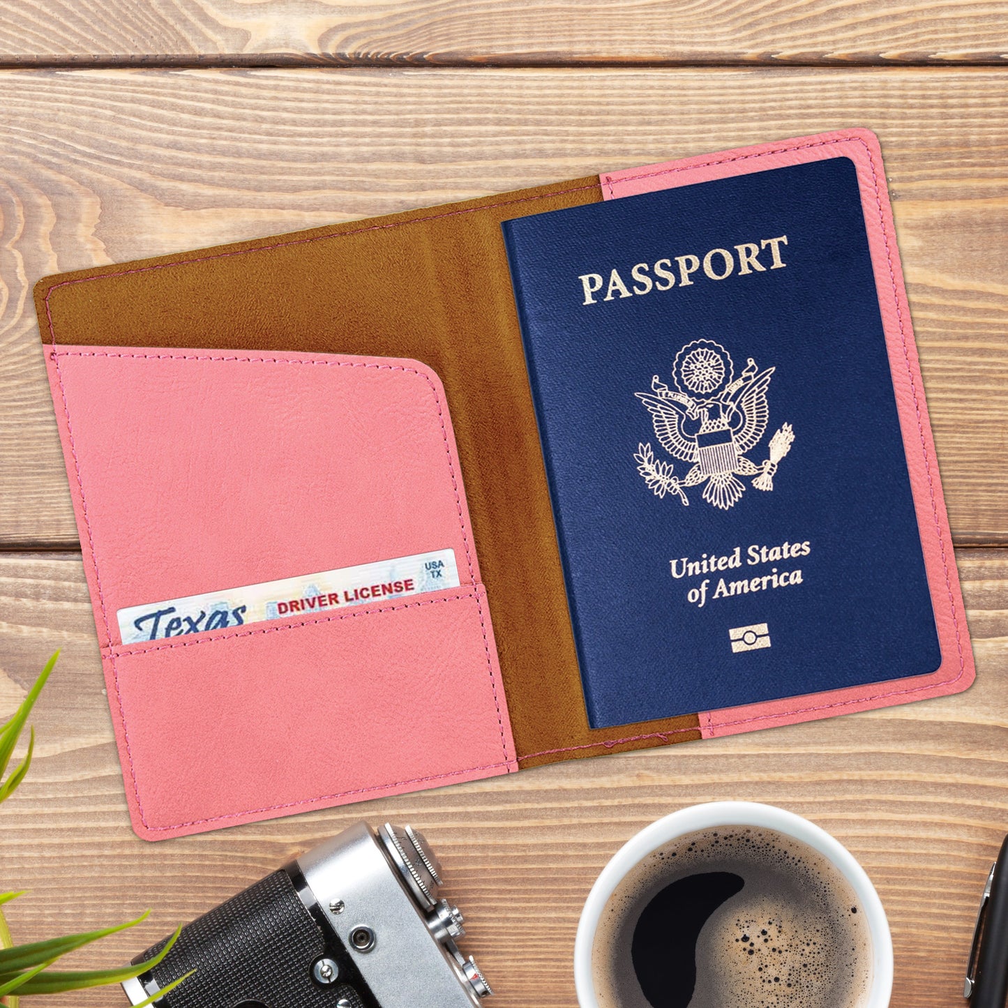 Tropical Travel Personalized Passport Holder