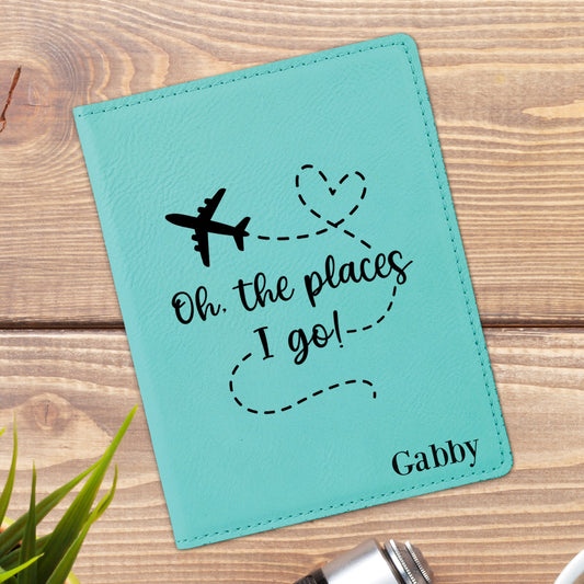 Places I Go Personalized Passport Holder