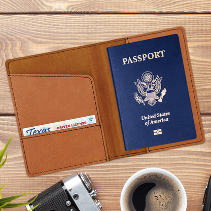 Not All Who Wander Personalized Passport Holder