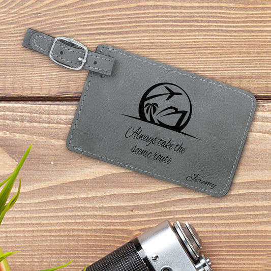 Scenic Route Personalized Luggage Tag