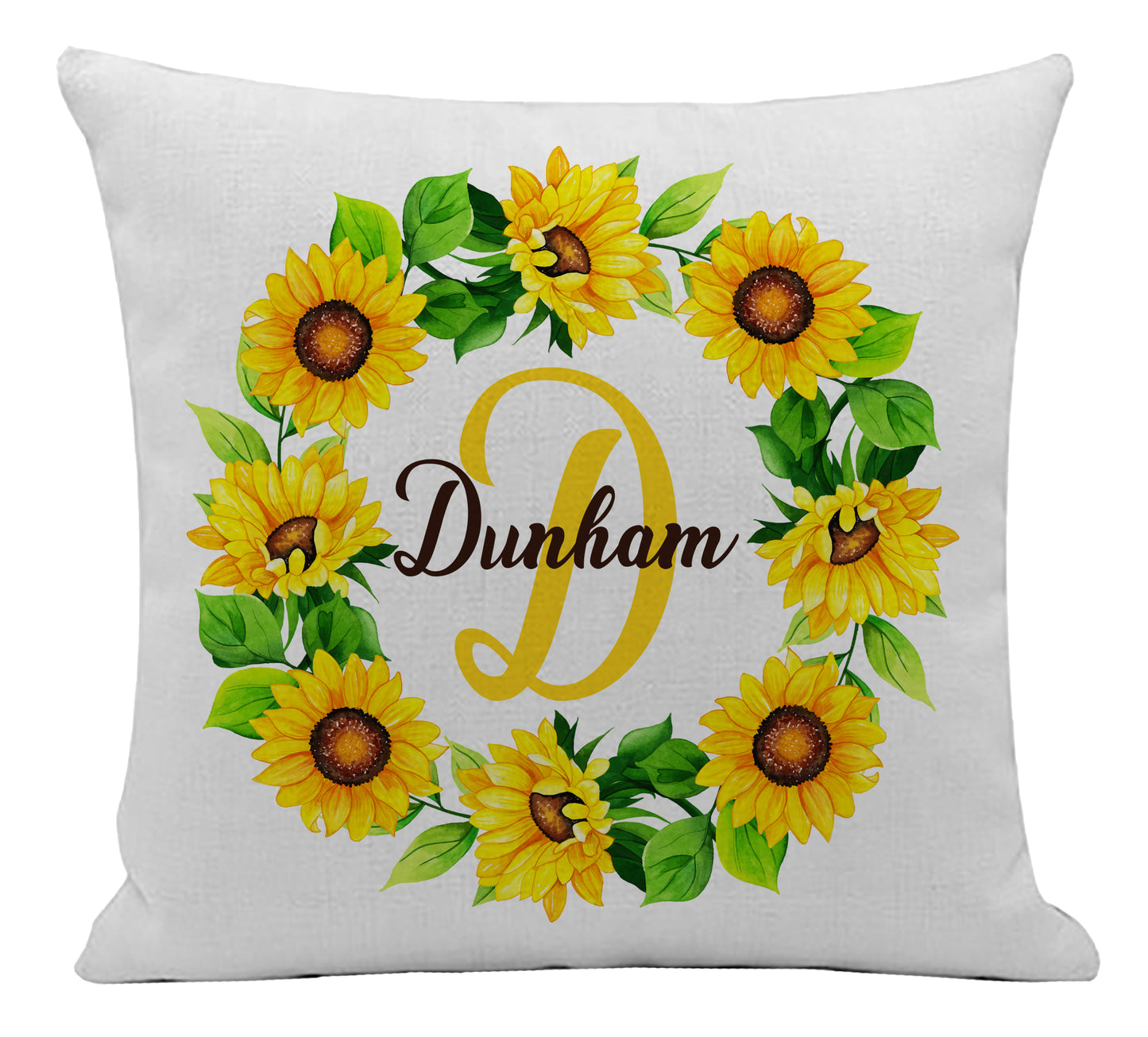 Sunflower Personalized Pillow Cover