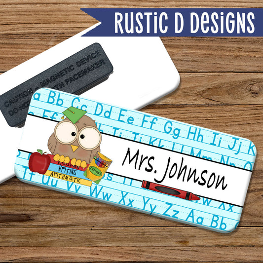 Teacher Owl Magnetic Name Badge